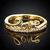 Word Love Real 18K Gold Plated Brass Cubic Zirconia Rings for Women RJEW-BB05427-7G-3