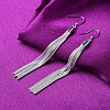 Brass Tassel Dangle Earrings FS-WG3DBF1-01-1