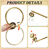 Brass Wall Mounted Towel Ring Holder & Toilet Paper Holders Sets AJEW-TW0001-18-3