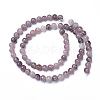 Natural Lepidolite/Purple Mica Beads Strands G-G770-04A-10mm-3