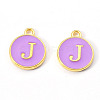 Golden Plated Alloy Enamel Charms ENAM-S118-10J-1