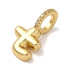 Brass Micro Pave Cubic Zirconia Pendants KK-K345-13T-G-2
