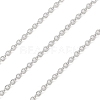 Anti-Tarnish Rhodium Plated 925 Sterling Silver Cable Chains STER-E072-02P-04-1