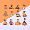 Halloween Theme Alloy Enamel & Resin European Dangle Charms PALLOY-FZ00014-9