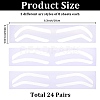 24Pcs 3 Styles Plastic Eyebrow Tattoo Practice Skin AJEW-CP0009-58A-2