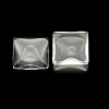 Transparent Clear Glass Square Cabochons GGLA-A001-20mm-2