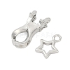 Brass Micro Pave Clear Cubic Zirconia Interlocking Clasps KK-U059-01P-2