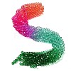 Transparent Painted Glass Beads Strands DGLA-A034-T6mm-A03-1