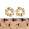 Brass Micro Pave Clear Cubic Zirconia European Beads KK-D228-03G-2