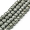 Non-magnetic Synthetic Hematite Beads Strands G-K015-6mm-02F-2