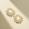 Natural Pearl Beaded Hoop Earrings EJEW-JE05168-02-2