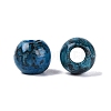 Natural Blue Agate(Dyed & Heated) European Beads G-Q607-02K-2