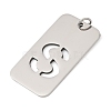 304 Stainless Steel Pendants STAS-M115-01P-S-2