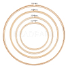 4Pcs 4 Styles Bamboo Cross Stitch Embroidery Hoops DIY-HY0001-76-1