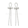 Crystal Rhinestone & Clear Cubic Zirconia Stud Earrings EJEW-C037-01A-P-1
