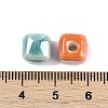 Handmade Porcelain Electroplated Beads PORC-R003-05-3