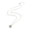 Magnetic Moon & Star with Rhinestone Pendant Necklaces for Girl Women NJEW-B081-01B-2