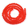 Imitate Austrian Crystal Frosted Glass Beads Strands GLAA-F029-TM4mm-B31-2