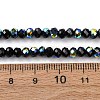 Electroplate Transparent Glass Beads Strands EGLA-A046-01A-05-4