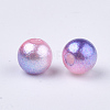 Rainbow ABS Plastic Imitation Pearl Beads OACR-Q174-10mm-13-2