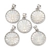 Natural White Shell Carved Moth Pendants KK-D537-04P-02-1
