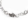 Tarnish Resistant 304 Stailess Steel Heart Link Bracelets BJEW-N280-04-2