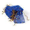 30Pcs Gold Stamping Moon Star Organza Drawstring Gift Bags ABAG-TA0002-21D-3