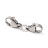 Non-Tarnish 304 Stainless Steel Double Lobster Claw Clasps STAS-E163-57P-B-5