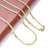 Ion Plating(IP) 304 Stainless Steel Snake Chains Necklaces X-NJEW-O058-25G-3