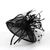 Elegant Black Fascinators UK for Weddings OHAR-S170-05-2