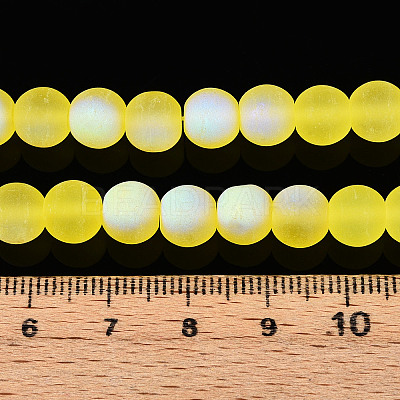 Frosted Transparent Glass Beads Strands LS-GLAA-T032-T8mm-MBB12-1