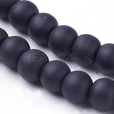 Baking Paint Transparent Glass Bead Strands X-GLAA-S031-4mm-38-1