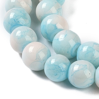 Baking Paint Glass Bead Strands GLAA-H031-01A-10-1