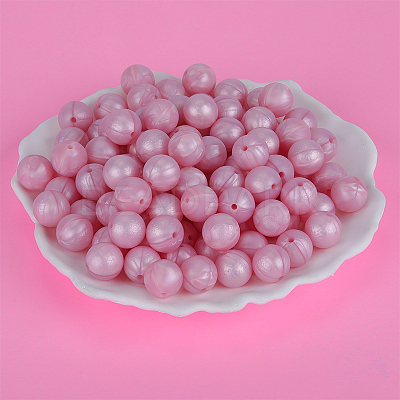Round Silicone Focal Beads SI-JX0046A-53-1