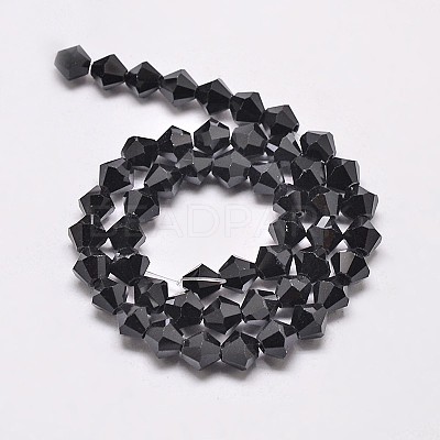 Imitate Austrian Crystal Bicone Glass Beads Strands GLAA-F029-4x4mm-02-1