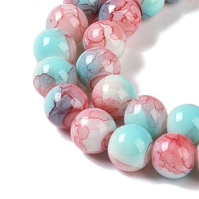 Baking Paint Glass Bead Strands GLAA-H031-01B-01-1