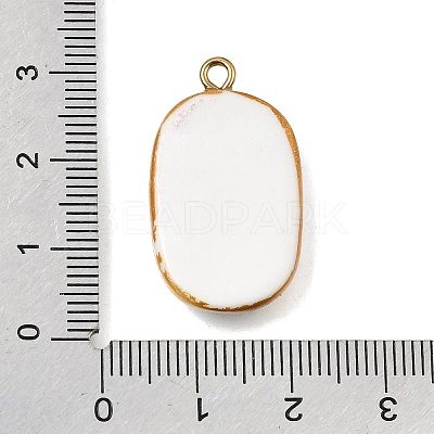 Fruit & Floral & Animals Printed Handmade Porcelain Pendants X-STAS-Z207-01G-03-1