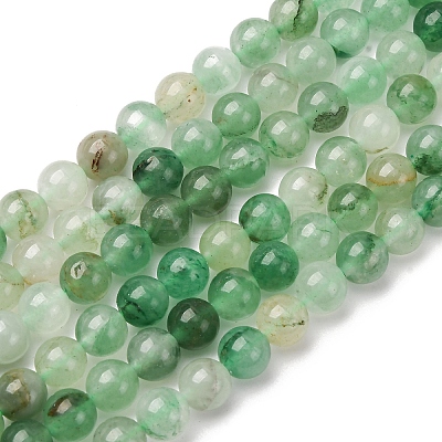 Natural Green Aventurine Round Beads Strands G-S150-6mm-4-1