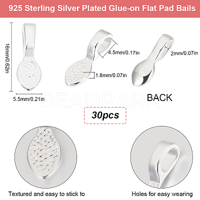 30Pcs Alloy Pinch Bails FIND-BBC0001-72A-1