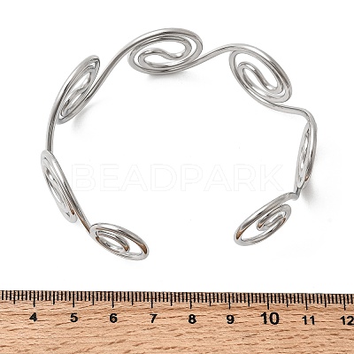 304 Stainless Steel Cuff Bangles for Women BJEW-Z150-01P-01-1
