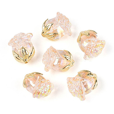 UV Plating Transparent Acrylic Beads MACR-C029-06B-02-1