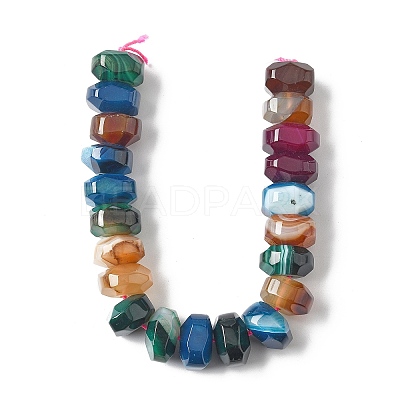 Natural Agate Beads Strands G-K392-A21-1