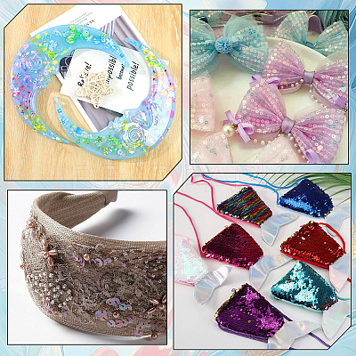 120G 6 Colors Plastic Sequins Beads PVC-CP0001-02C-1