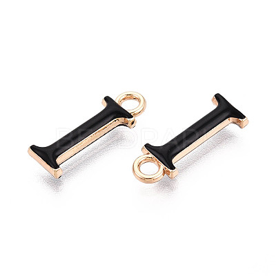 Rack Plating Alloy Enamel Pendants ENAM-T024-53I-G-1