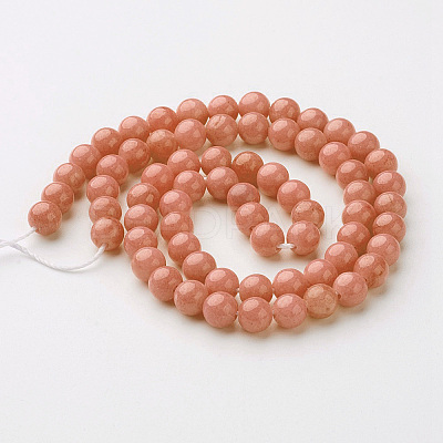 Natural Mashan Jade Round Beads Strands G-D263-10mm-XS18-1