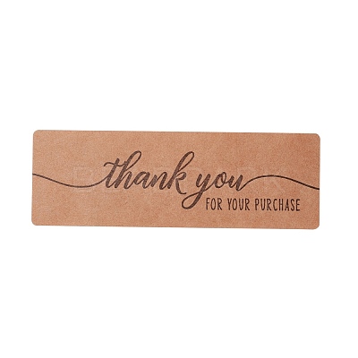 Rectangle Thank You Theme Paper Stickers DIY-B041-33A-1
