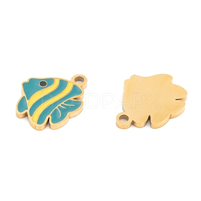 Ion Plating(IP) 304 Stainless Steel Pendants STAS-O007-08B-G-1