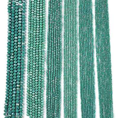 Electroplate Glass Beads Strands EGLA-A044-P3mm-B31-1