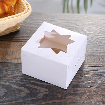 Square Kraft Paper Candy Boxes CON-WH0081-28-1