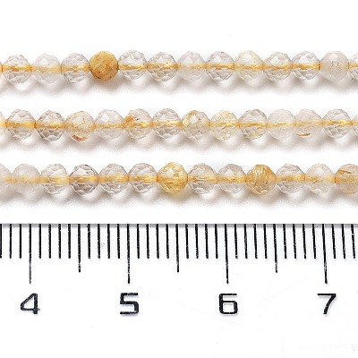 Natural Gold Rutilated Quartz Beads Strands LS-G-G161-A17-05-1